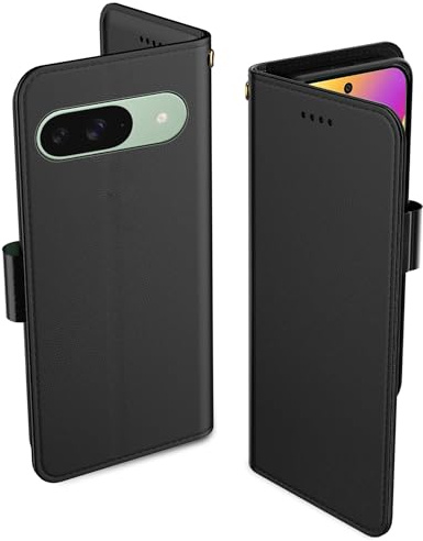 Aiziki Handyhülle für Google Pixel 10/10 Pro Tasche, RFID Leder Klappbar Schutzhülle Tasche Wallet Brieftasche Cover Flip Case [Kartenfächern] Kompatibel mit Pixel 10/10 5G Hülle -Schwarz