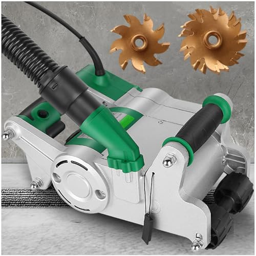 JXYQ Rainureuse Murale électrique avec Lames de 25 mm et 35 mm, Machine de découpe de rainures murales à Usage Unique pour plombiers et électriciens, Profondeur de Coupe réglable de 0 à 40 mm.