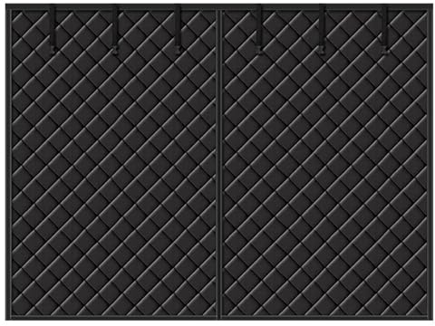 Moustiquaire de porte de garage pour l'hiver, kit d'isolation de porte de garage, rideau de porte magnétique à isolation thermique pour porte de garage, résistant aux intempéri(Size:16*7FT,Color:noir)