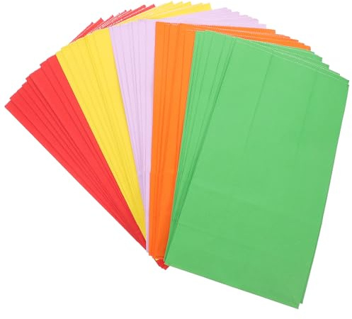 CLISPEED 40stücke Farbige Papiertüten für Lunchpakete Kekse Leckereien Gastgeschenke Sauerteigbrot und Gebäck als Gastgeschenk für Hochzeiten Geburtstage