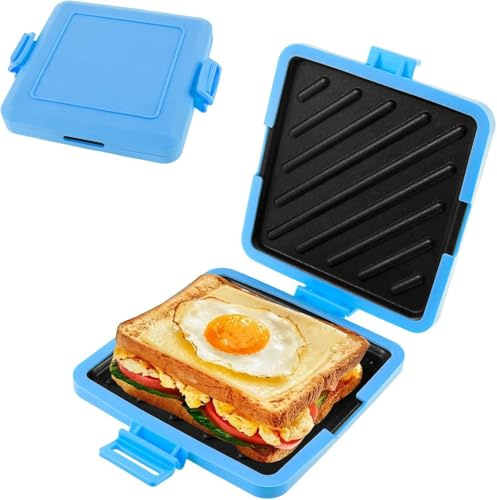 Microwave Toastie Maker, Multifunctional Silicone Microwaveable Cookware | Wireless, Non-stick Plates, Heatwave Technology, Dishwasher Safe, Simple Operation, for Sandwich Hamburger Sausages & Panini