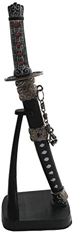 8 Black Coloured Chinese LETTER OPENER COLLECTABLE with Stand (HK28)
