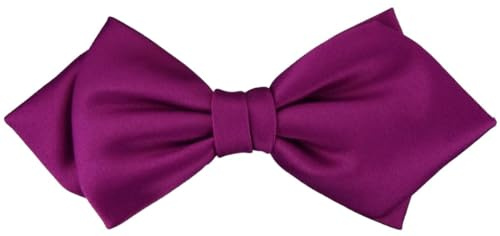 TigerTie - vorgebundene Spitzfliege Schleife in magenta Einfarbig Uni + Geschenkbox