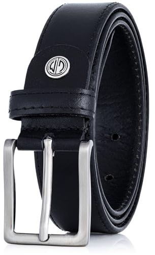 LINDENMANN Leder-Gürtel Herren 30 mm breit, Gürtel Herren Rindledergürtel dunkelbraun