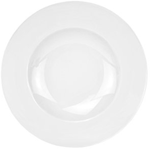 Van Well Pasta Bowl, 500 ml, Ø 30 cm, djup menytallrik, nudeltallrik, ädelt varumärke porslin, glänsande, klassisk vit, rund
