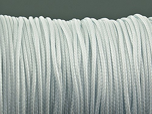 10 m Polyesterkordel gewachst in weiß, 1 mm von Vintageparts, DIY-Schmuck