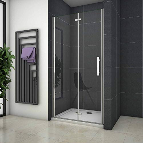 90x195cm Mamparas de ducha Pantalla baño plegable puerta de ducha Aica