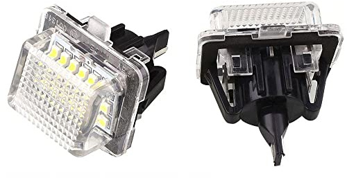PolarLander 2PCS 12V 18 SMD Voiture Lampe de Plaque d'immatriculation LED Lampe de lumière pour B-ENZ W204 W221 W212 W216