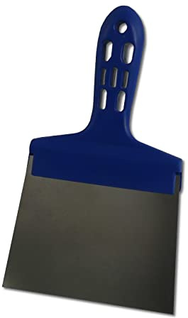 DEWEPRO Fugenspachtel 130 × 90 mm – rostfreie Edelstahlklinge – Malerspachtel für Fugen, Gips und Reparaturen – Breitspachtel mit ergonomischem Kunststoffgriff für Renovierung und Innenausbau