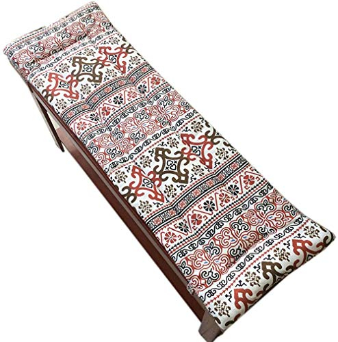 GGoty Bankauflage Bankkissen Outdoor/Indoor Bierbank-Auflage, Sitzauflage Bierzeltgarnitur gepolstert,strapazierstark und langlebig, bequemer Sitzkomfort, mit elastischen Bändern (120x35cm,Boho)