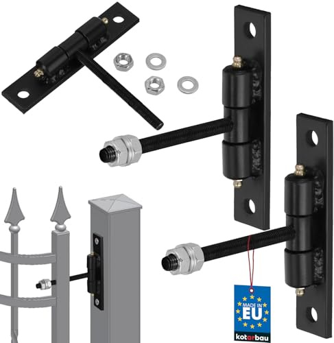 KOTARBAU® Uppsättning av 2 målband, justerbar lång smörjnippel, bultkullager för enkel rörelse, Svart, M10x100mm