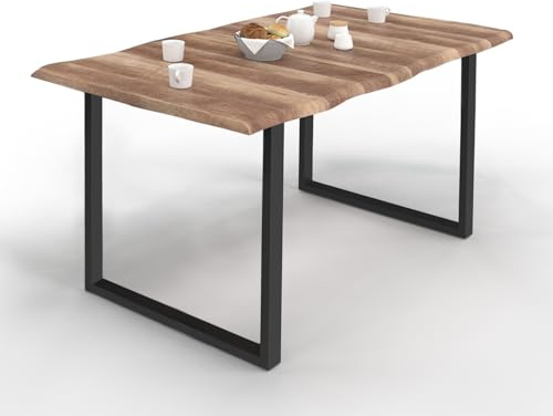 IDMarket - Table à Manger Rectangle Dakota 160 cm Design Industriel