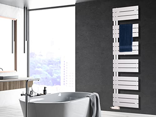 Badheizkörper Design Chicago 3 740 Watt 175x50cm weiß SZAGATO handtuchwärmer handtuchtrockner handtuchhalter paneelheizkörper vertikal mittelanschluß flachheizkörper design badheizkörper flach