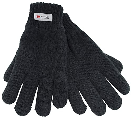 Undercover Childrens 1 Pair Knitted Thinsulate Gloves GL064UC Black 6-7