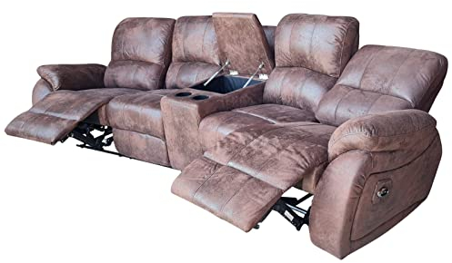 Elektrisches Mikrofaser Kinosofa Relaxcouch Fernsehsofa 5129ee Cup 41-VF03
