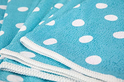 Aqua Clean Kristall Reinigungstücher im Pünktchen-Design 8tlg. neu (Blau), ca. 40cm x 40cm
