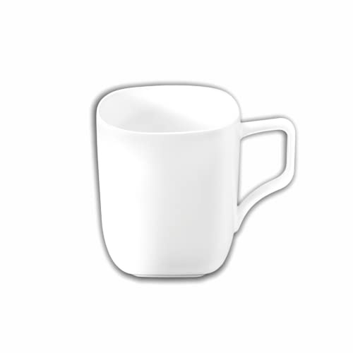 Wilmax - Tasses à thé et tasses à café - Lot de 2 - - 470 ml - Mug en porcelaine - Set pour thé, café, cappuccino - porcelaine - Blanc - Coffret cadeau