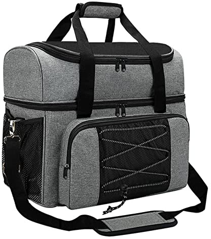 Tsadeer Bowling Bag and Padded Divider for Double Ball Pair of Bowling Shoes