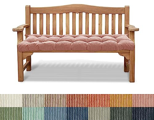 PHUSTJKL Bankauflage Bankkissen Stuhlkissen 110X50X6CM rutschfeste Gartenbankkissen Bankpolster Rückenkissen Schaukel Sitzkissen für Outdoor Indoor Gartenmöbel Terrasse Drinnen-Rosa
