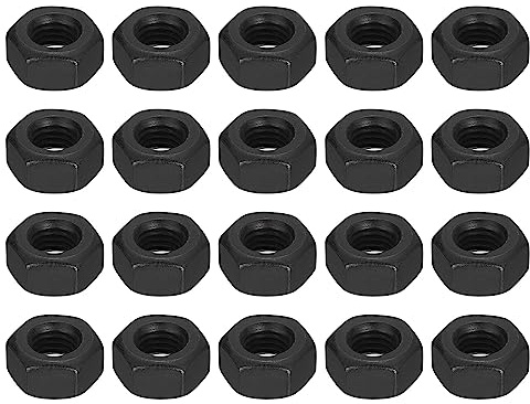 QUARKZMAN 1/4-28 Esagonale Dadi Carbonio Acciaio Grado 8.8 Ossido Nero Esagono Dado per Vite Bullone 20pz