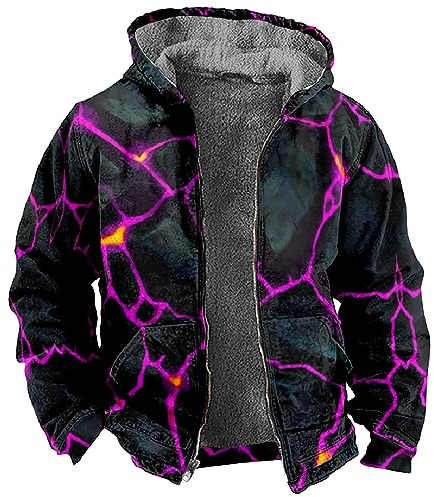 KONG JIMFAN Regenjacke Herren Cropped Hoodie Herren Cordjacke Dünne Fleecejacke Herren Oversize Lederjacke Wanderjacke Herren Imprägnierspray Jacke Strickjacke Für Herren Hardshell Jacke(Blue,5XL)