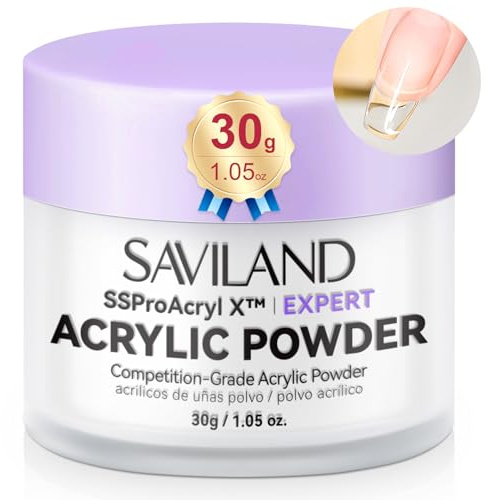 SSProAcryl Ultra-Smooth Clear Acrylic Powder: Keratin Professional Nail Powder 2024 Ultra Sculpture Tech for Acrylic Nail Extension Carving 3D Nail Art Salon Studio Manicure