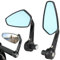 Espejos de Motocicleta de Aluminio CNC 7/8 22mm, Antideslumbrantes y Duraderos, Retrovisores Laterales Universales para Moto Cruiser Scooter