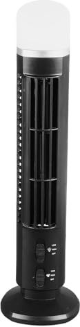 TOPINCN Ventilateur De Bureau Sans Pales Usb, Ventilateur Tour Compact Avec éclairage Doux, Protection des Doigts léGer et Transportable, Pour Intérieur ghambre Bureau et Espaces Réduits