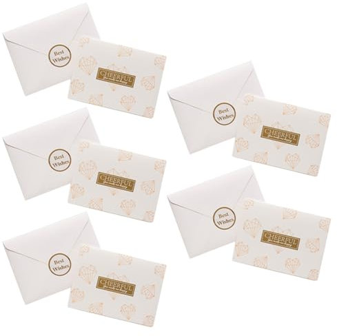 Mumuve 10-teiliges Dankeskarten-Set mit Umschlägen, selbstklebende Aufkleber, Blanko, Karten, braune Papierumschläge für Kollegen