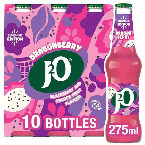 J2O Blackberry & Dragonfruit 275ml Bottle (Pack of 10)
