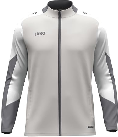 JAKO Unisex polyesterjacka Dynamic, ljusgrå/vit/grå, M