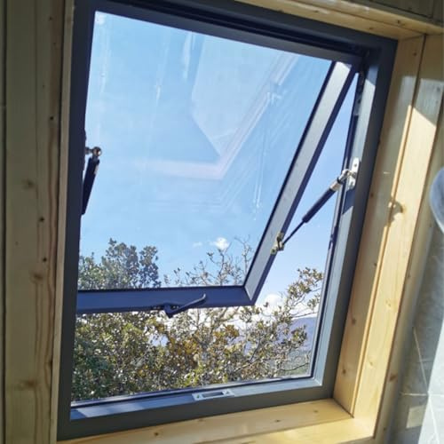 JHDXL Hand Skylight, Clear Roof Window for Shed, Attic Access Door, Roof Tent, Basement, Garage, Sun Room and Outdoor Attic Entry, Cellar Door, Access Hatch(90cm/35.4in)