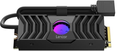 Lexar NM1090 med kraftfull kylfläns, 2 TB SSD, PCle Gen5x4 NVMe, M.2 2280, PCIe 5.0 SSD, upp till 12 000 MB/s, högpresterande intern SSD-disk för spel, fotografering, videoredigering och design