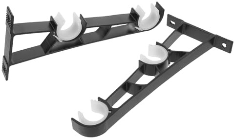 Cabilock 2piezas Soporte de Barra de Cortina Doble para Montaje Pared Accesorios para Barras de Cortina Diseño Decorativo para Sala de Estar
