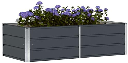 vidaXL Pflanzkübel Anthrazit 160 x 80 x 45 cm Stahl