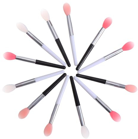 Garneck Lot de 12 Pinceaux à Lèvres en Silicone 6 Cm, Applicateurs de Maquillage Doux, pour Masque à Lèvres, Usage Professionnel et Quotidien, Couleur Mixte, Légers et Couleur Aléatoire