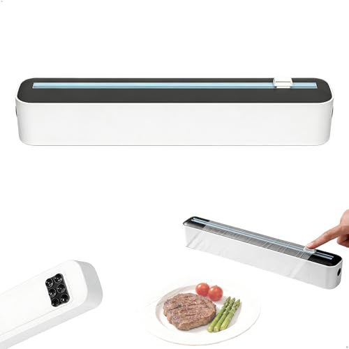 Derouleur Film Alimentaire Distributeur Film Alimentaire,Ventouse Distributeur Papier Aluminium pour Papier d'Aluminium,Papier de Cuisson,Glissement Bidirectionnel,36 * 5 * 7CM