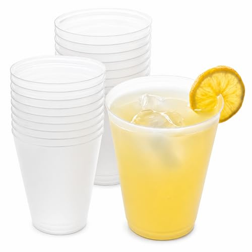 ZENIC | Vasos de Plástico Duro Desechables | 480 ml | Pack 25 Unidades | Aptos para Lavavajillas| Reutilizables Resistentes sin BPA | Ideales en Fiestas Eventos Celebraciones al Aire Libre Cumpleaños