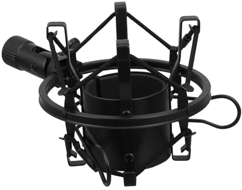 Garneck Soporte de Micrófono Suspensión Antivibración de Aleación para Micrófonos de Condensador, Compatible Diámetros de 4.5 Cm, Adecuado para Canto y Reuniones