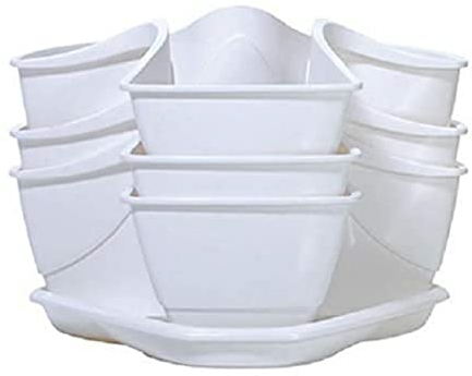 COUBI HERBAL hängender vertikaler Garten 9L., Abmessungen (mm) 295x295x880, Farbe Weiß