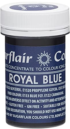 Sugarflair Spectral Paste, Royal Blue Food Colouring, Highly Concentrated for Use with Sugar Pastes, Buttercream, Royal Icing or Cake Mix, Vibrant Colour Dye - 25g