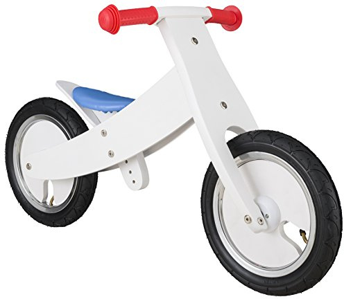 BIKESTAR Mitwachsendes Kinder Laufrad Holz Lauflernrad Kinderrad für Jungen Mädchen ab 2-4 Jahre | 12 Zoll 2 in 1 Kinderlaufrad | Weiß | Risikofrei Testen