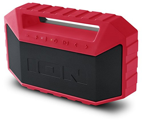 ION Audio Plunge - Cassa Bluetooth Portatile da 20 W con Grado di Impermeabilità IPX7, Full Range, Controlli di Trasporto Bluetooth, Batteria Ricaricabile, Rosso