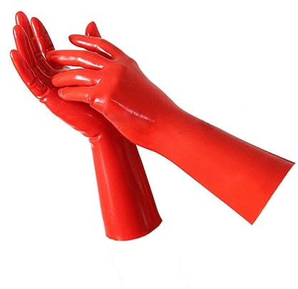 EXLATEX Rubber Secrets Short Latex Mixed Toes Wrist Gloves