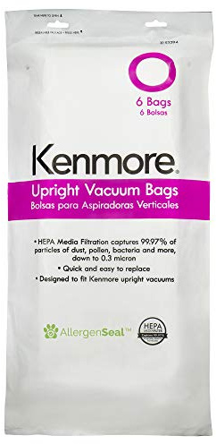 Kenmore 53294 Style O HEPA Cloth Vacuum Bags for Kenmore Upright Vacuum Cleaners 6 Pack