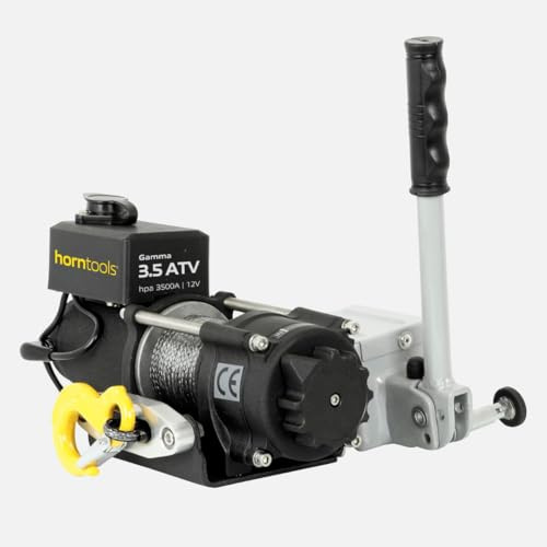 horntools Seilwindensystem 1,6to Anhängerwindenset HPA3.5 12V Jagdwinde Jägerwinde Elektrowinde Heckwinde