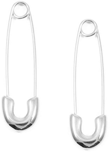 Happiness Boutique Damen Ohrringe Sicherheitsnadel in Silberfarbe | Kleine Ohrringe im Sicherheitsnadeldesign Edelstahlschmuck