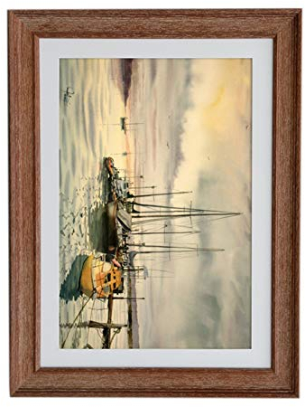 Bilderrahmen, Massivholz Bilderrahmen Kreative Wand Fotorahmen Einfaches Zuhause Moderne Dekoration (Farbe : Braun, Größe : 40×60cm)