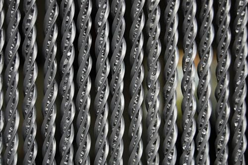 La Tenda Pro Türvorhang BELLANO 4 Raumteiler Luxus Fliegenvorhang Insektenvorhang anthrazit transparent, Maße:100 x 230 cm
