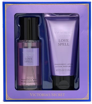 Victoria's Secret Love Spell Mini Fragrance Duo Gift Set, Notes of Cherry Blossom and Fresh Peach